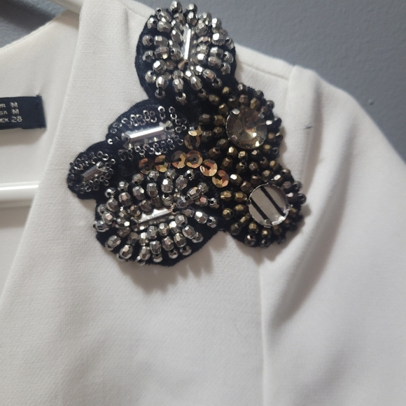 Zara Trafaluc white short sleeve dress S - Picture 8 of 9